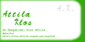 attila klos business card